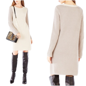 Bcbgmaxazria Color Block Wool Blend Sweater Dress
